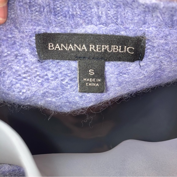 Banana Republic light purple cable knit alpaca blend sweater - Picture 6 of 7